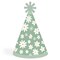 Big Dot of Happiness Sage Green Daisy Flowers - Cone Happy Birthday Party Hats for Kids and Adults - Set of 8 (Standard Size)